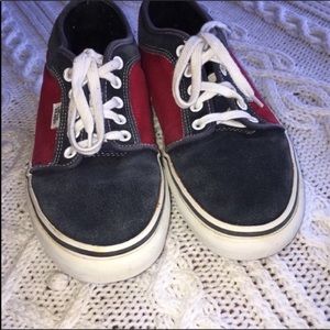 Vans Leather & Canvas Skate Shoes Sz 7